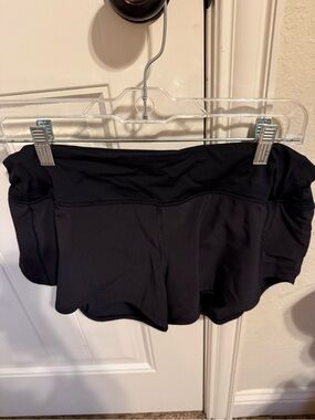 lululemon athletica Black Women's Running Shorts with Flounce Hem